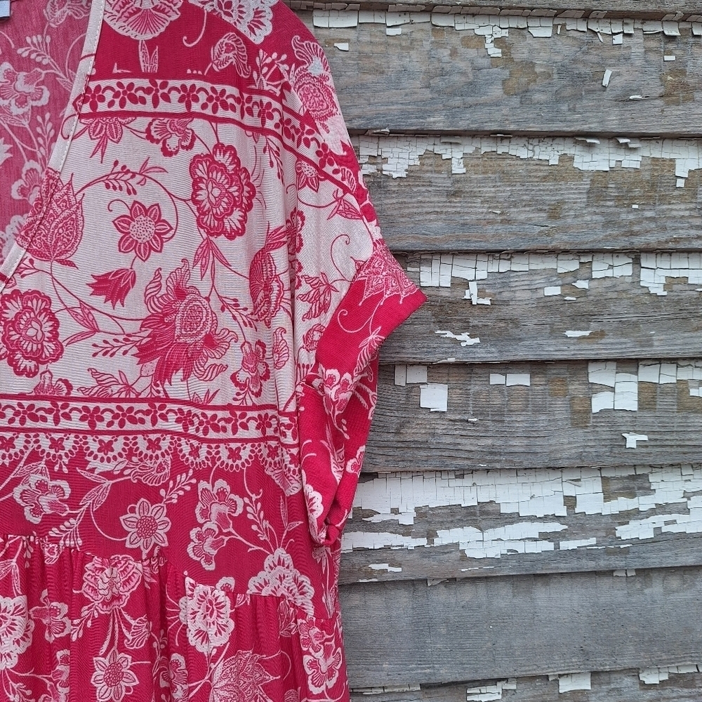 white birch Pink Floral Midi Dress - Picture 4 of 11
